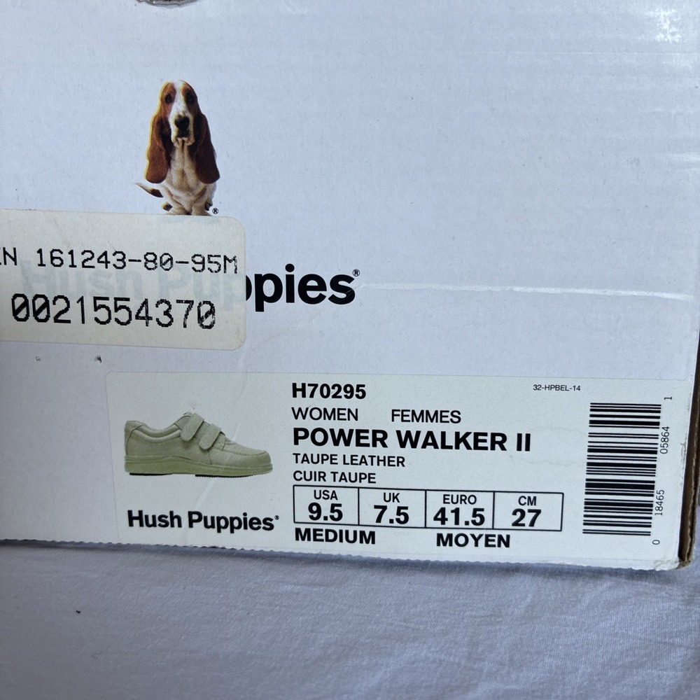 Hush Puppies POWER WALKER II TAUPE Leather Women's NEW Walking Shoes Size 9.5 - Picture 2 of 13